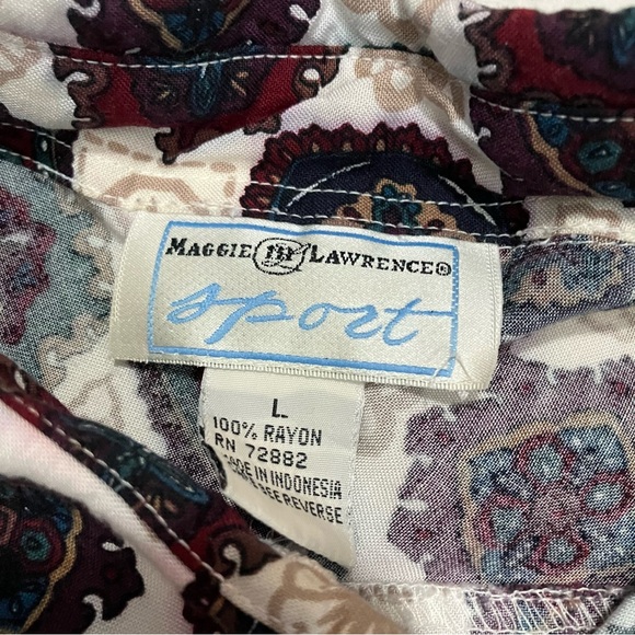 Vintage Maggie Lawrence Sport Long Sleeve Button Up Shirt - Picture 2 of 3